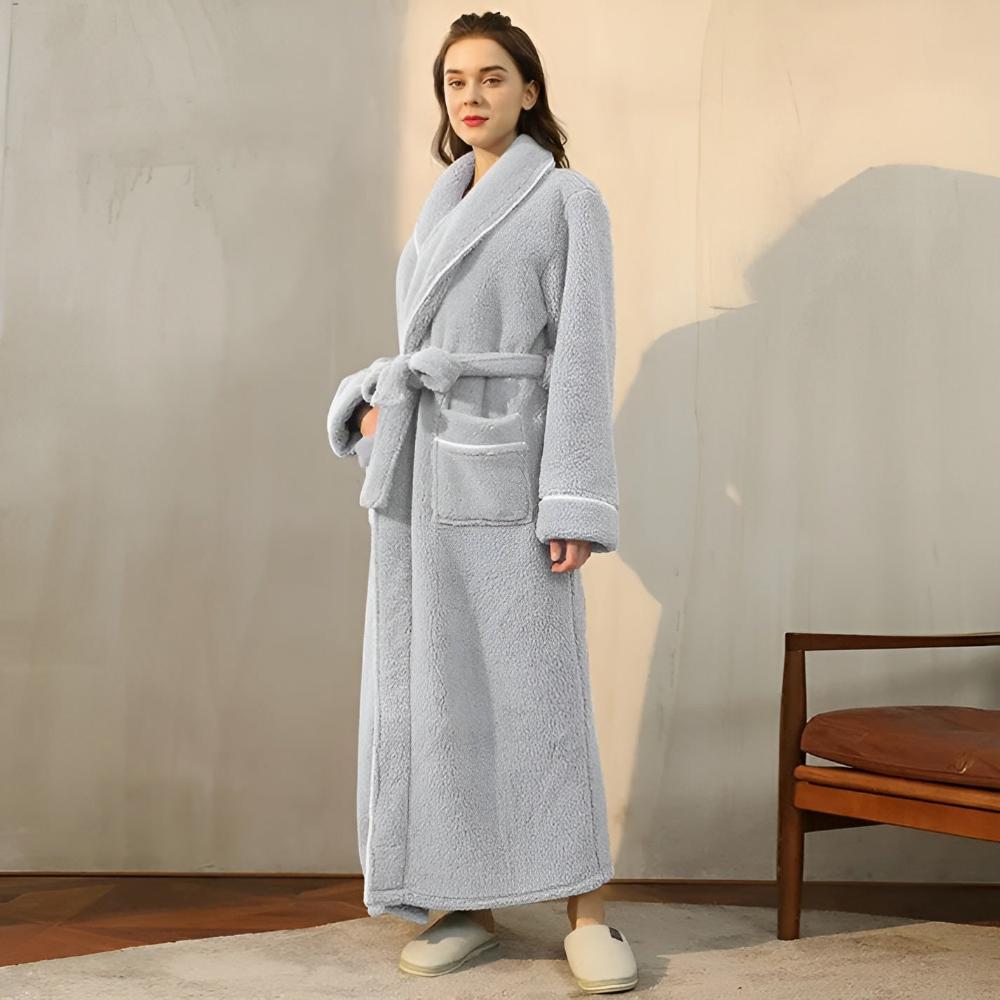 Cozy Fleece Bathrobe for Women & Men