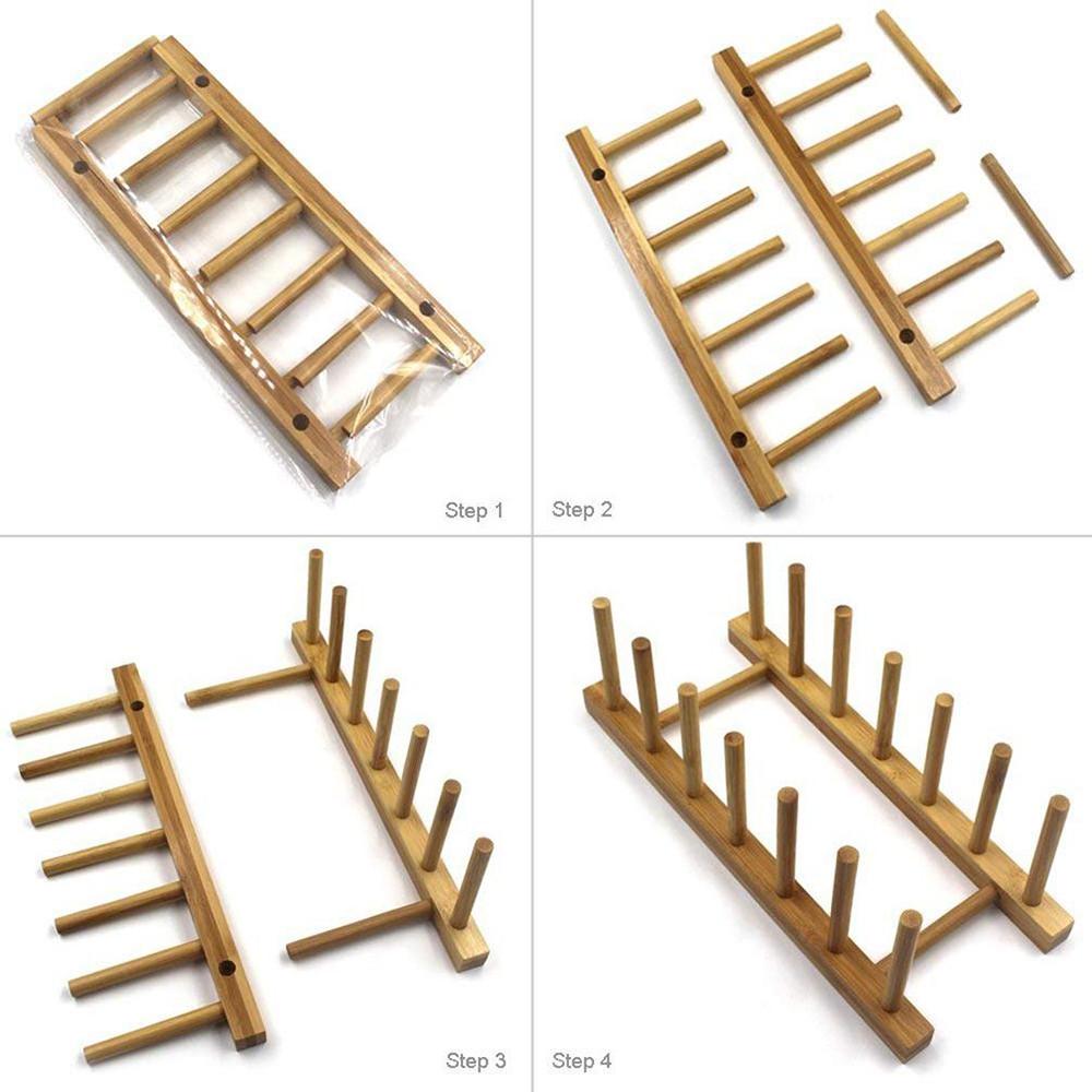 Eleganter Geschirrständer aus Bambus | EcoStore