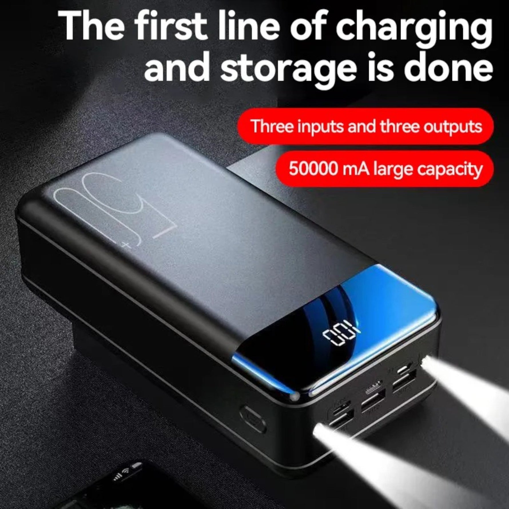 EnergieBooster 30000mAh – Schnelles Laden für unterwegs