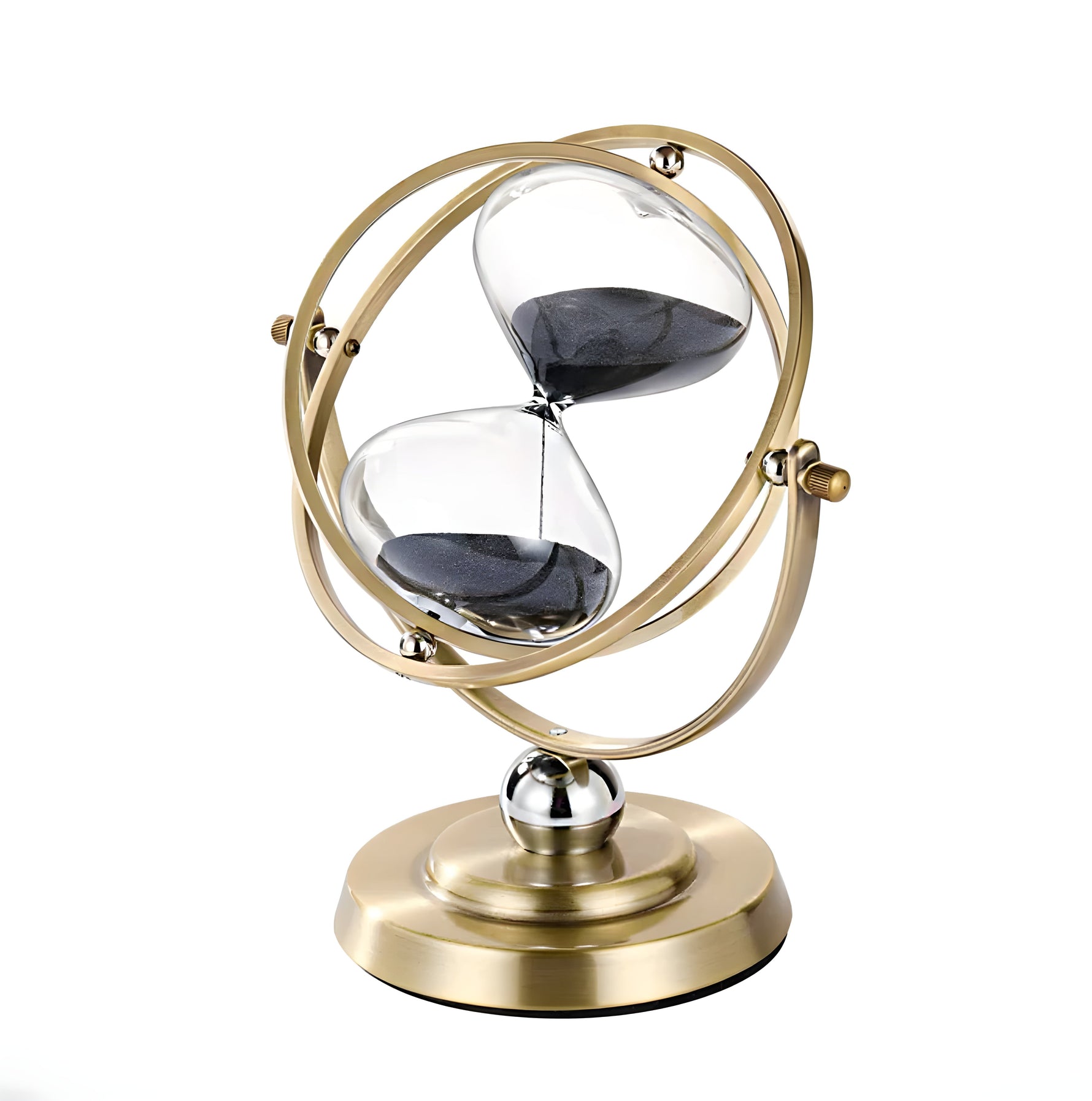 Elegant Hourglass with Gold Frame – Timeless Design for Your Home