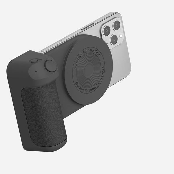 Magnetic Phone Holder with Wireless Charging – Anti-Vibration Grip for Stable Shots