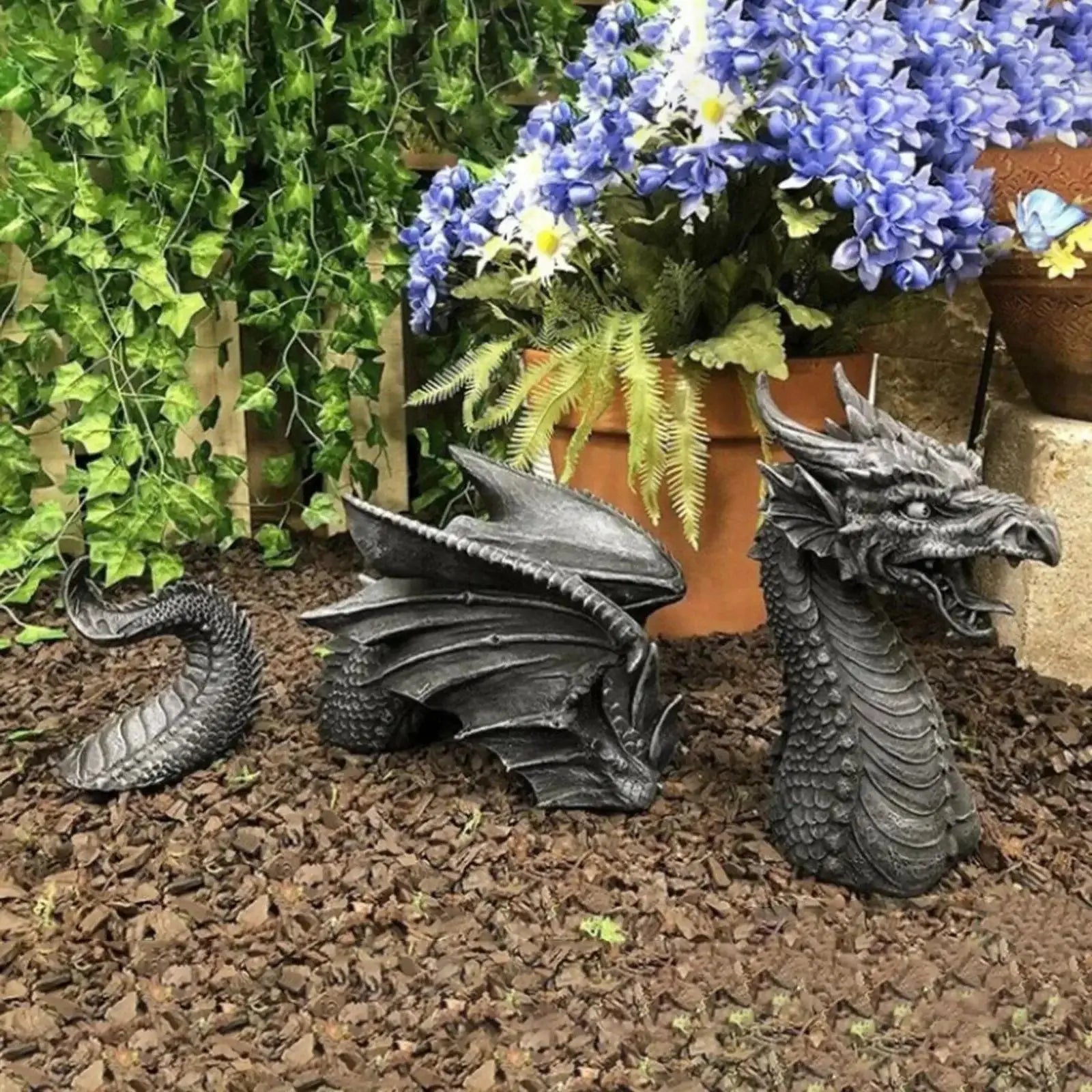 Mystischer Drachenzauber für Ihren Garten | Fantasievolle Skulptur