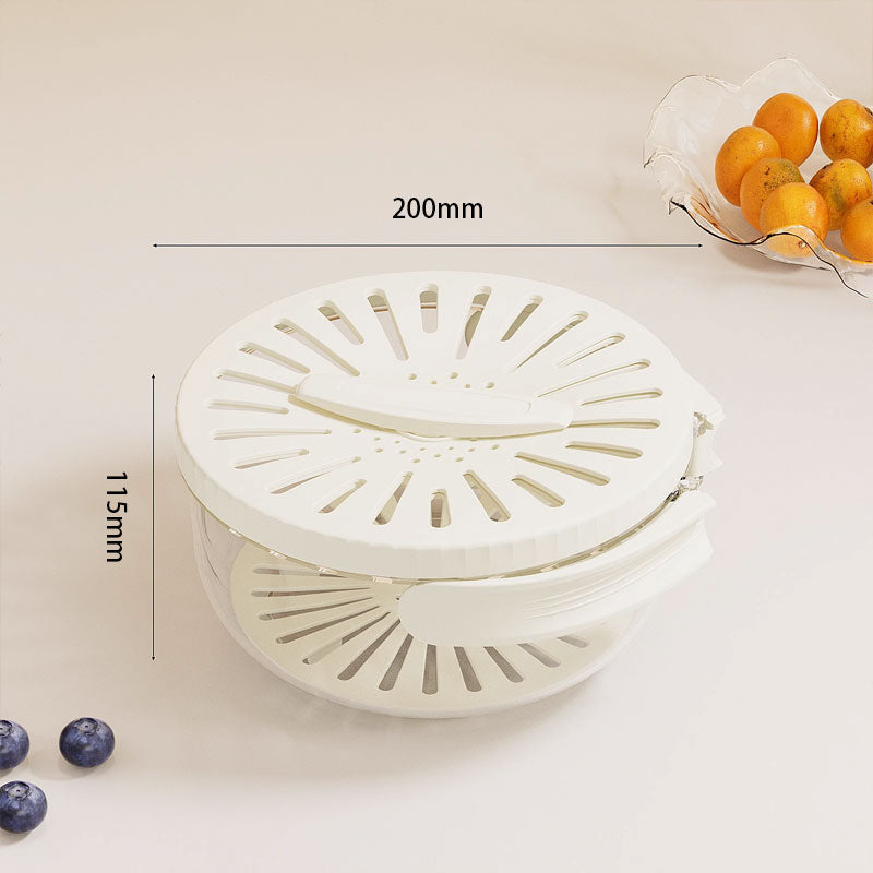 2-in-1 Abtropf- und Aufbewahrungskorb – Einfaches Waschen & Lagern von Obst und Gemüse
