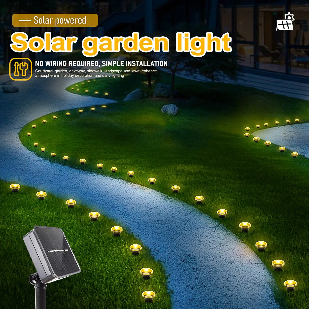 Solar-powered LED Garden Lighting with 15/30 Lights | 8 Lighting Modes | IP65 Weatherproof