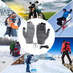 Wärmeschutz Handschuhe | Wiederaufladbar per USB | Touchscreen-freundlich & Rutschfest | Thermo-Winterhandschuhe für Outdoor-Aktivitäten