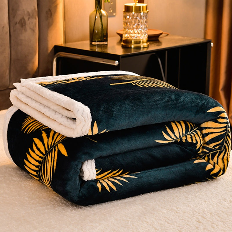 Zweiseitige Kuscheldecke aus Coral-Fleece mit Dickem Kunstfell – Ultra-Weich & Vielseitig für Zuhause, Büro & Entspannung