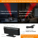 Projektionswecker mit flexibler 180° Anzeige – Schlummerfunktion und Temperaturdisplay