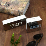 Elegant Digital Mirror Alarm Clock – LED Alarm with Temperature Display, Touch Control & Night Mode