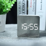Elegant Digital Mirror Alarm Clock – LED Alarm with Temperature Display, Touch Control & Night Mode