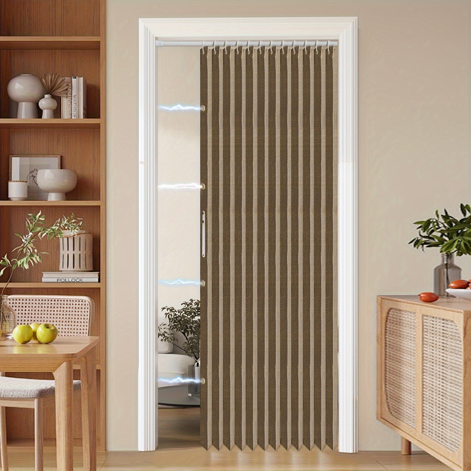 Colorful Magnetic Folding Curtain – Space-Saving Partition for Home and Office