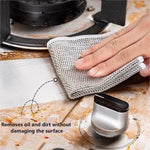 Double stainless steel scourer