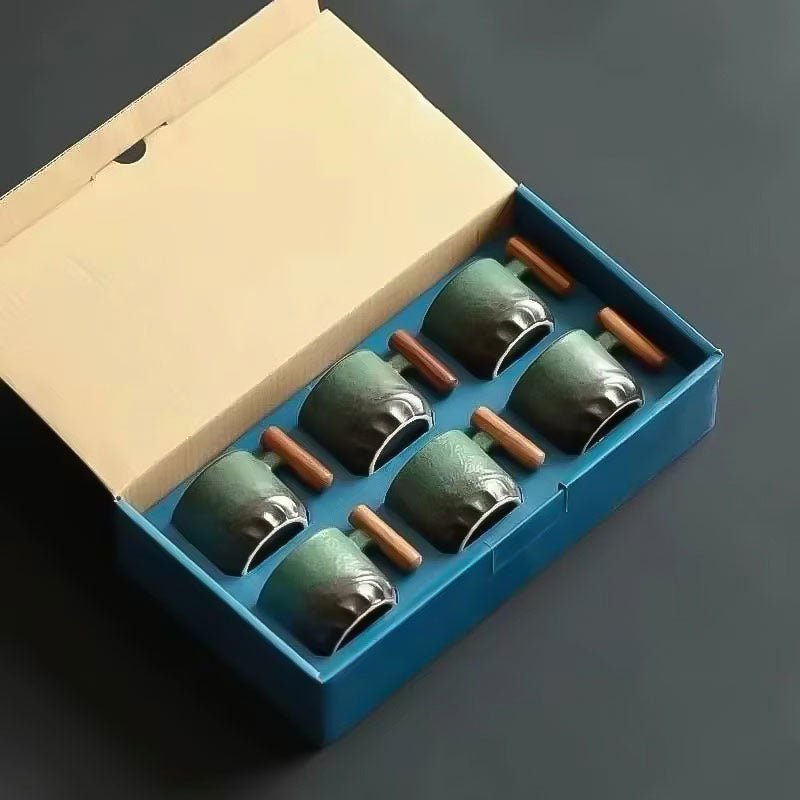 Elegant 6-piece porcelain mug set for stylish moments