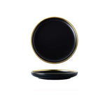 Black Porcelain Dinnerware Set with Plates and Bowls