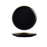 Black Porcelain Dinnerware Set with Plates and Bowls