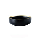 Black Porcelain Dinnerware Set with Plates and Bowls