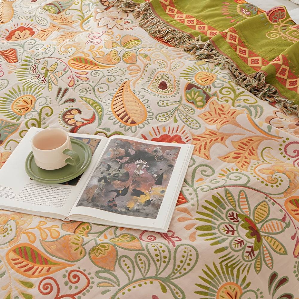 Reversible Blanket in Boho Design for Any Occasion