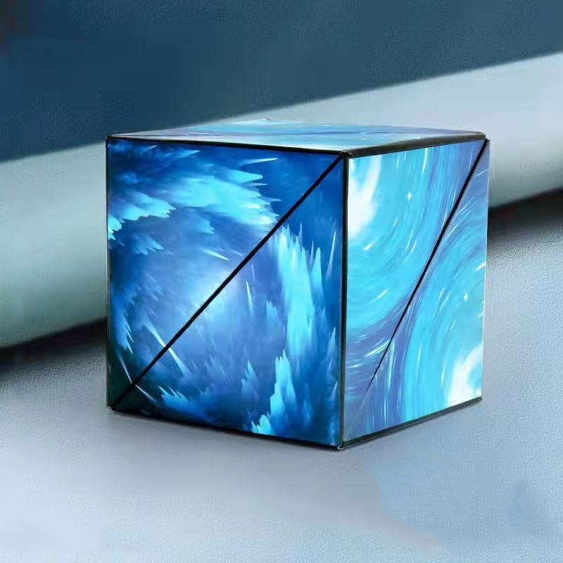 Foldable Geometric Cube – Creative 3D Puzzle for Kids and Adults