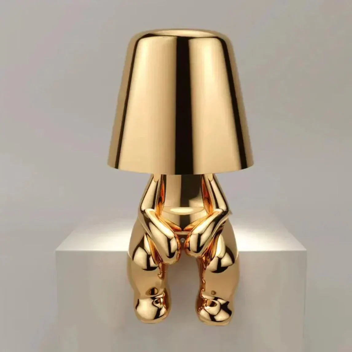 Kreative Tischlampe – Drahtloses Skulpturlicht mit Dimmer