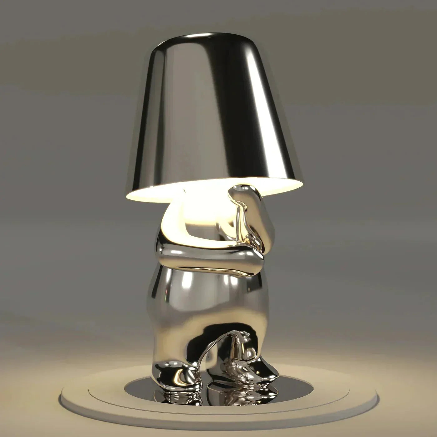 Kreative Tischlampe – Drahtloses Skulpturlicht mit Dimmer