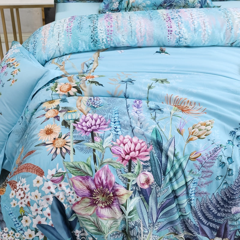 Egyptian Cotton Duvet Cover Set (500 TC) – Azure Bloom