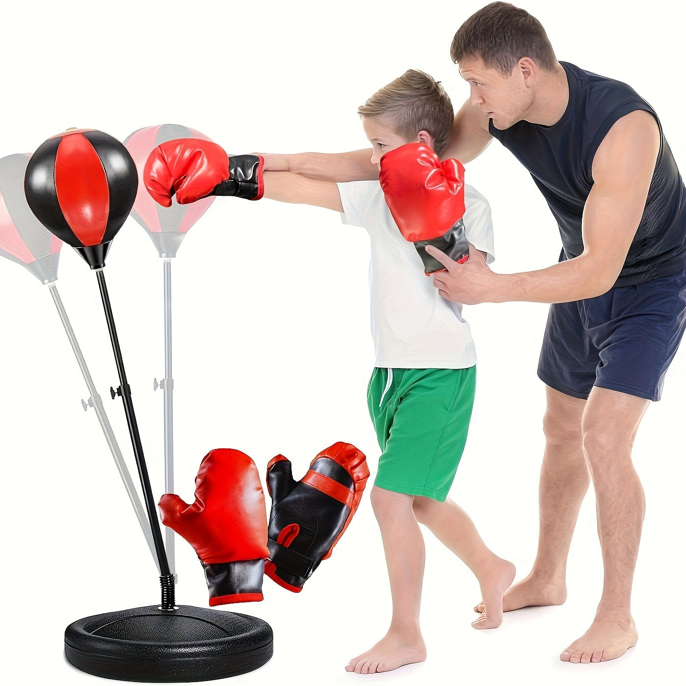 Junior Boxing Set – Adjustable Punch Pads with Gloves for Kids