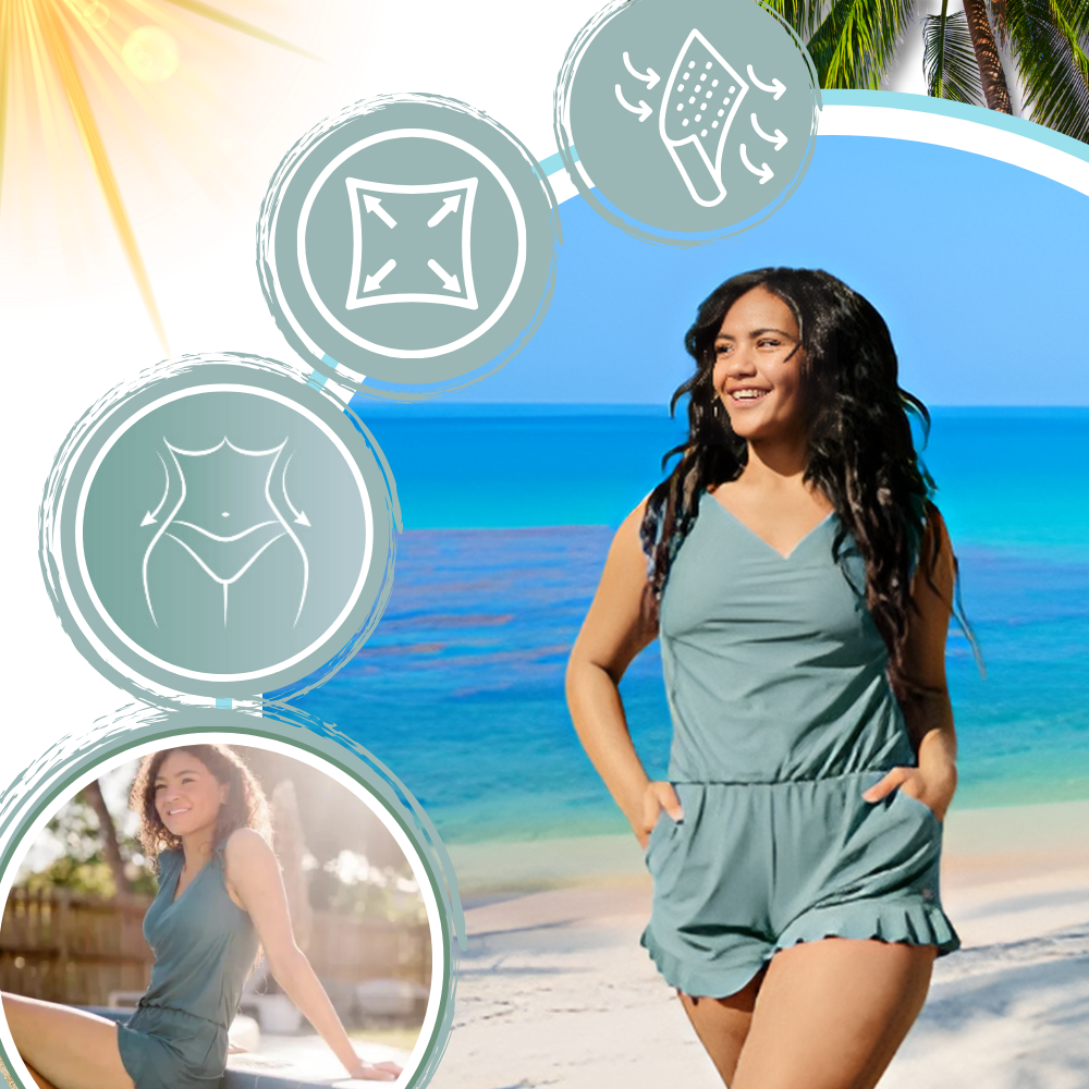 Vielseitiger Badeanzug mit integriertem BH für perfekte Strandmomente