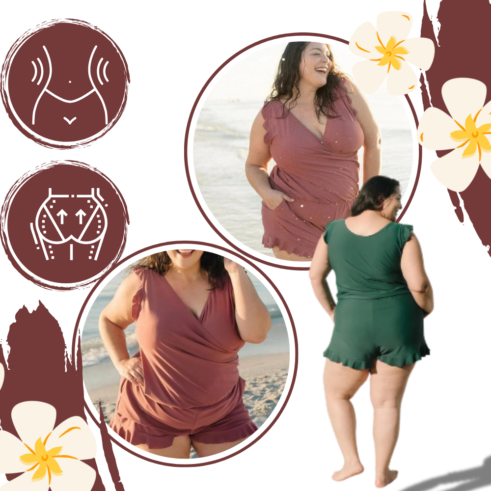 Vielseitiger Badeanzug mit integriertem BH für perfekte Strandmomente