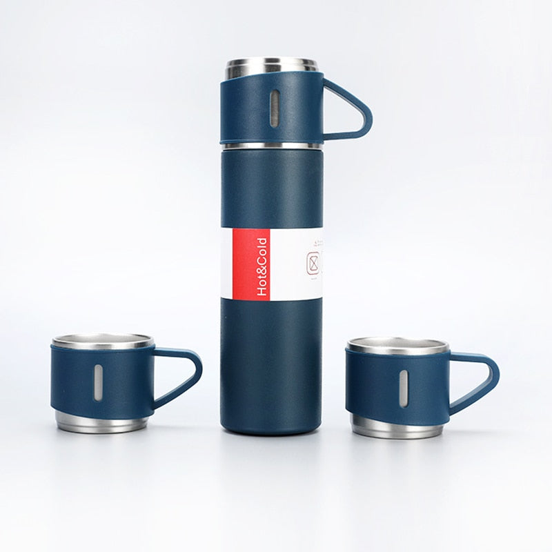 Double-walled stainless steel vacuum flask for coffee