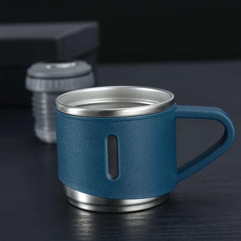 Double-walled stainless steel vacuum flask for coffee