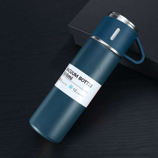 Double-walled stainless steel vacuum flask for coffee