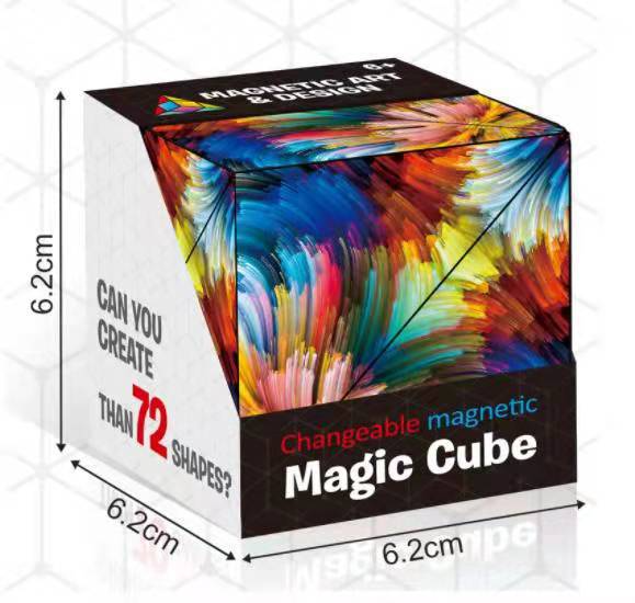 Foldable Geometric Cube – Creative 3D Puzzle for Kids and Adults