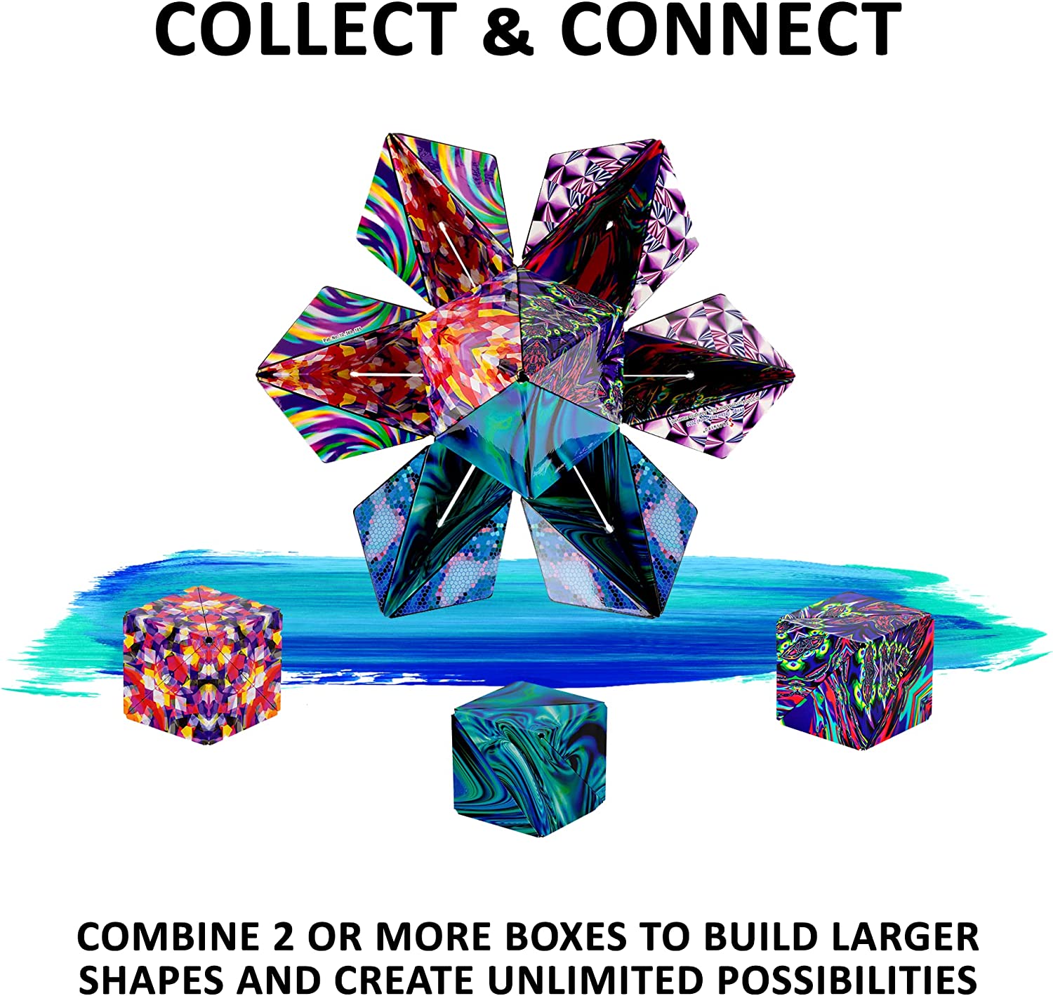Foldable Geometric Cube – Creative 3D Puzzle for Kids and Adults