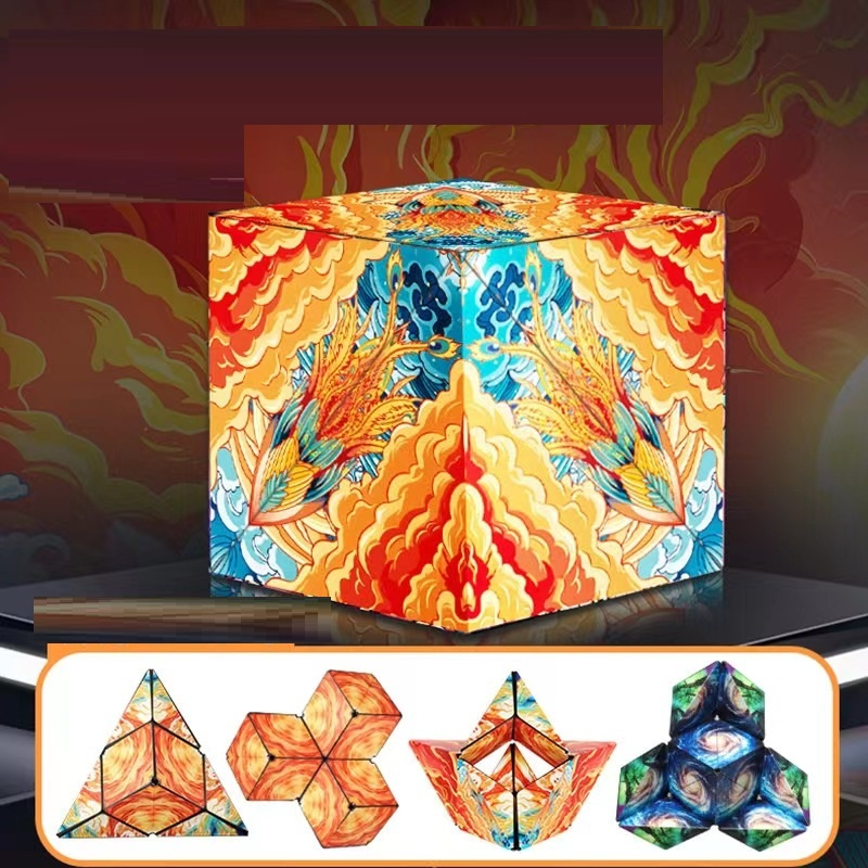 Foldable Geometric Cube – Creative 3D Puzzle for Kids and Adults