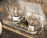 Acrylic Wall Shelf without Drilling - Transparent Bathroom Shelf for Cosmetics, Shampoo, and More
