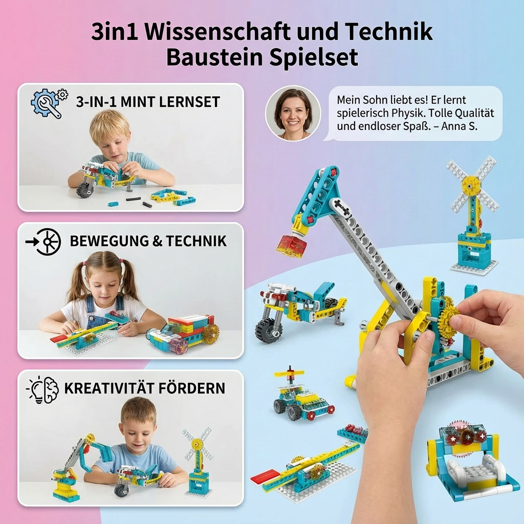3-in-1 STEM Building Block Play Set