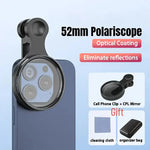 Smartphone Polarization Filter 52mm with Universal Clip
