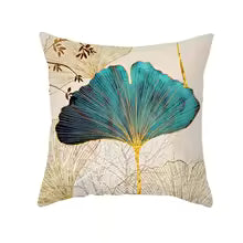 Naturlicher Charme | Kuscheliger Kissenbezug mit Pflanzenmotiv | 45×45 cm