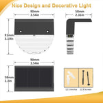 SOLARFLAIR Stair Safety Lights | Two Light Modes | IP55 Weatherproof | 6-Pack | Ideal for Fences & Decks