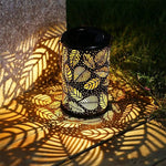 Solar Garden Lantern with Sunflower Motif