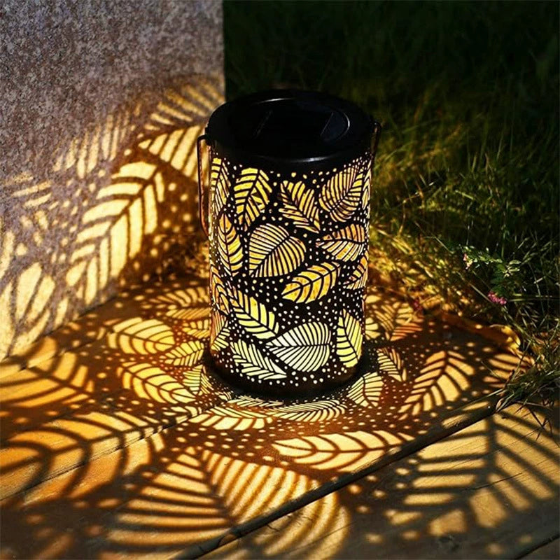 Solar Garden Lantern with Sunflower Motif