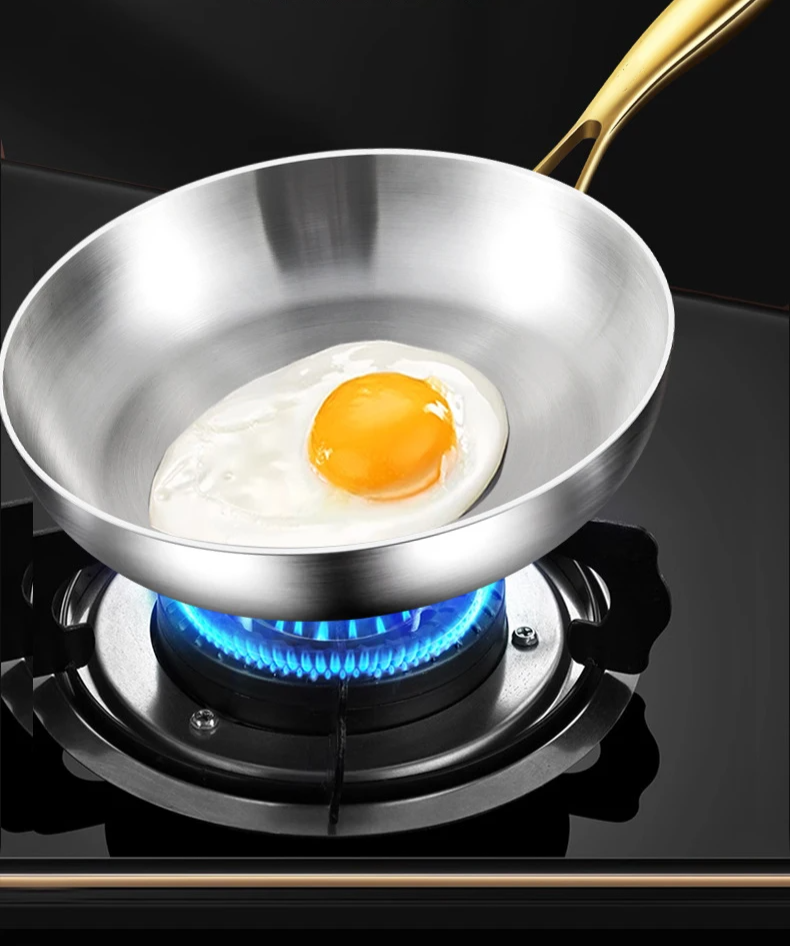Edelstahl Bratpfanne für Gas- und Induktionsherde – Profi-Qualität