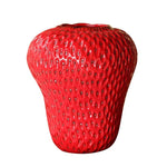 Verspielte Erdbeer-Keramikvase – Charmante Wohnaccessoires