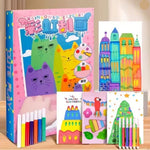 Set for creative paintwork with rainbow colours
