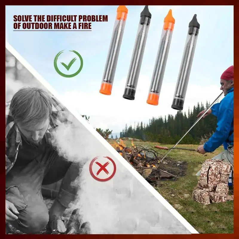 FeuerPuster Pro - Teleskopisches Blasrohr für Outdoor-Abenteuer