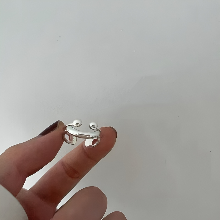LächelRing | Verstellbar | Hautfreundlich | Silber-Look