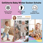 Faux Suede Lined Winter Baby Shoes