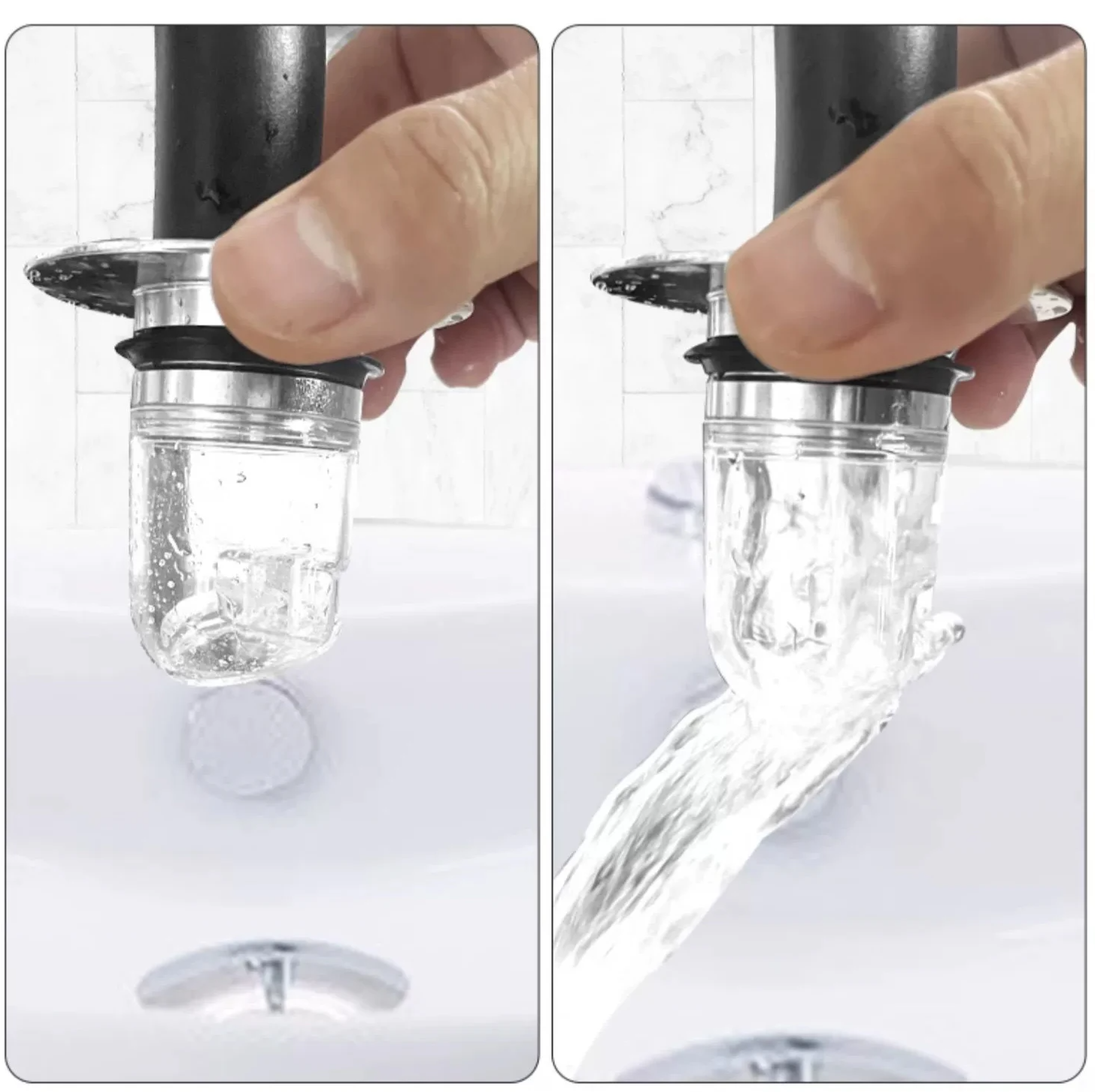 Universeller Pop-Up Waschbeckenstöpsel mit CleanSeal