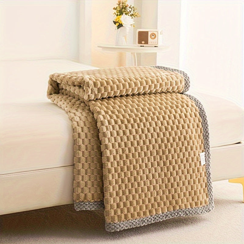 Elegante Fleece-Decke – Weiche, Beidseitige Wohndecke für Zuhause und Unterwegs