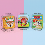 Learning book set of 3 parts for Montessori play and stories