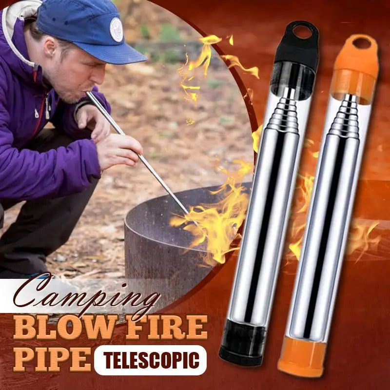 FeuerPuster Pro - Teleskopisches Blasrohr für Outdoor-Abenteuer